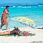 Interview with Lacey Banghard - topless on a public beach